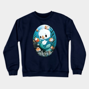 Goose Mermaid - DinkyGoose - Cartoon Goose Crewneck Sweatshirt